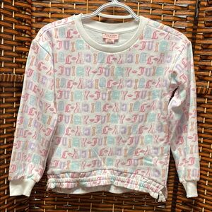 Juicy Couture Kids Size 8/10 Multicolor Logo Sweatshirt